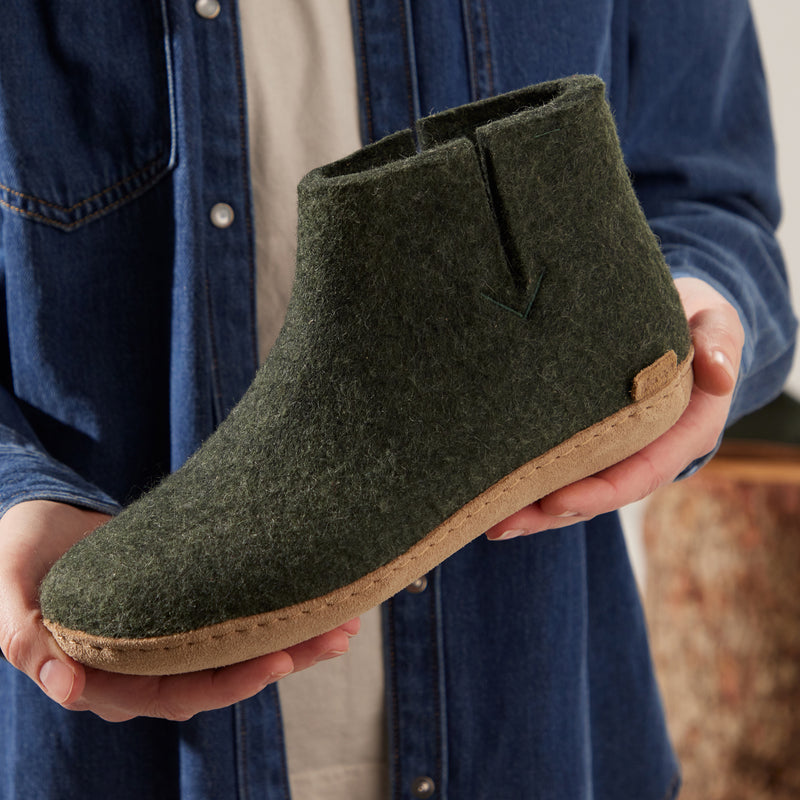 glerups Boot with leather sole Boot with leather sole Forest