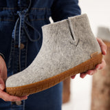 glerups Boot with natural rubber sole - honey Boot with rubber sole Grey