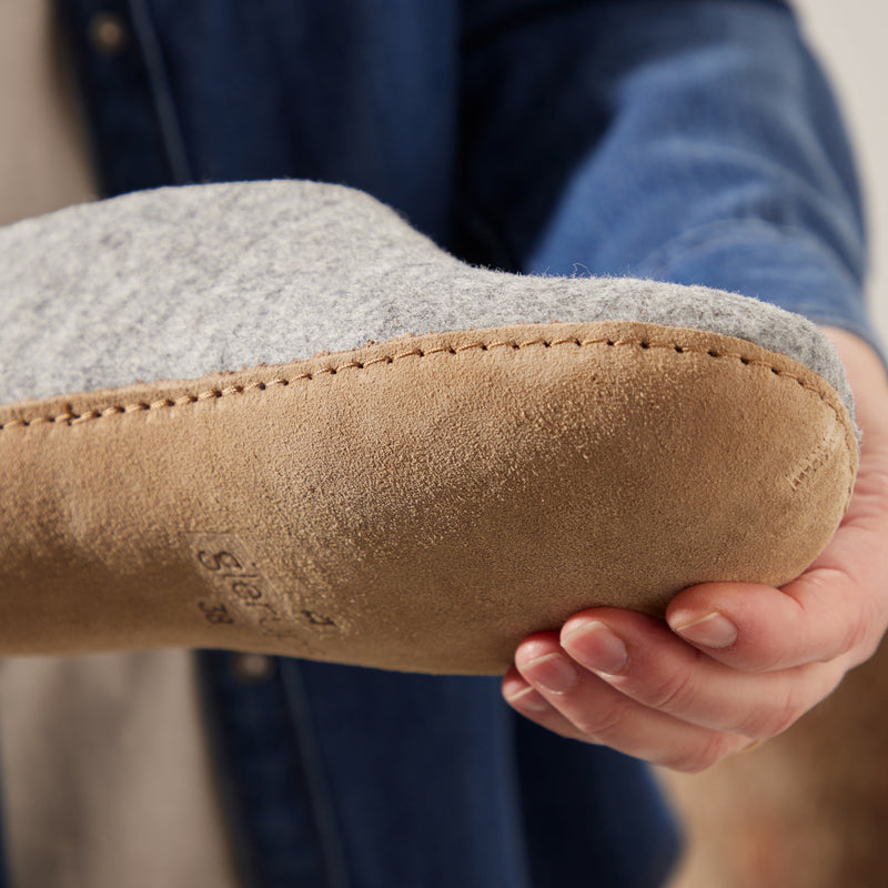 glerups Shoe with leather sole Shoe with leather sole Grey