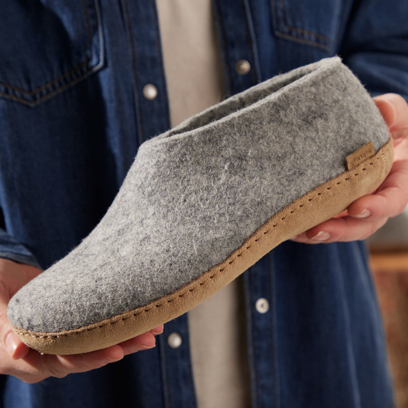 glerups Shoe with leather sole Shoe with leather sole Grey