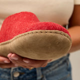 glerups Shoe with leather sole Shoe with leather sole Red