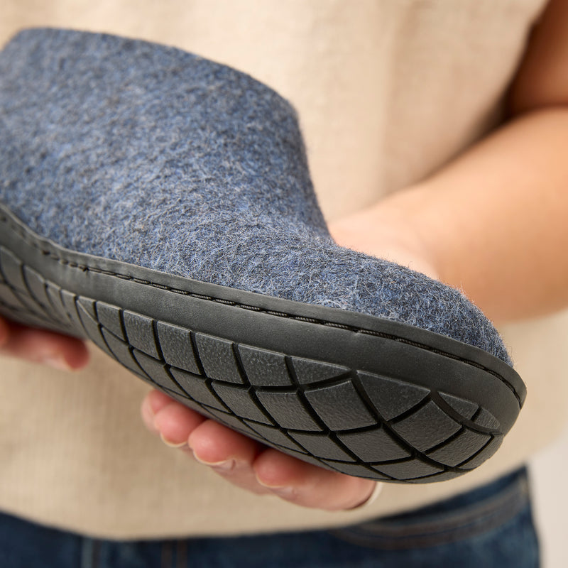 glerups Shoe with natural rubber sole - black Shoe with rubber sole Denim