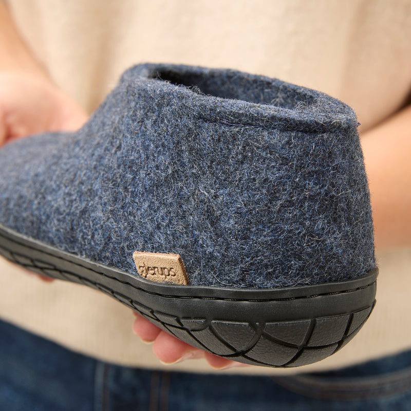 glerups Shoe with natural rubber sole - black Shoe with rubber sole Denim