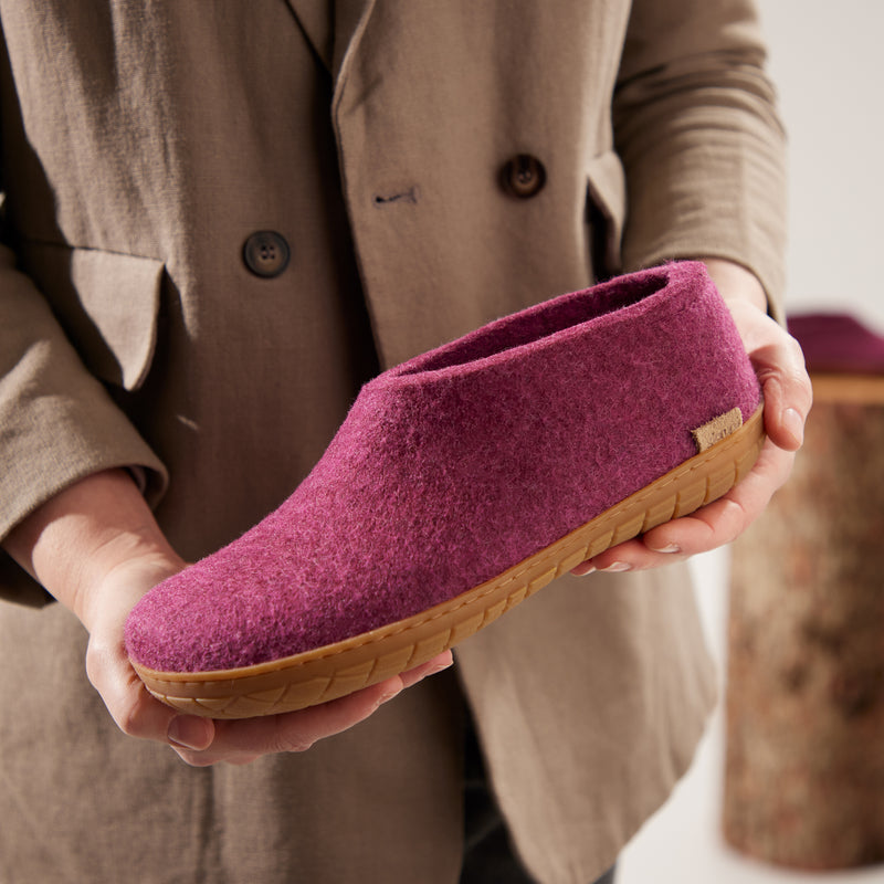 glerups Shoe with natural rubber sole - honey Shoe with rubber sole Cranberry