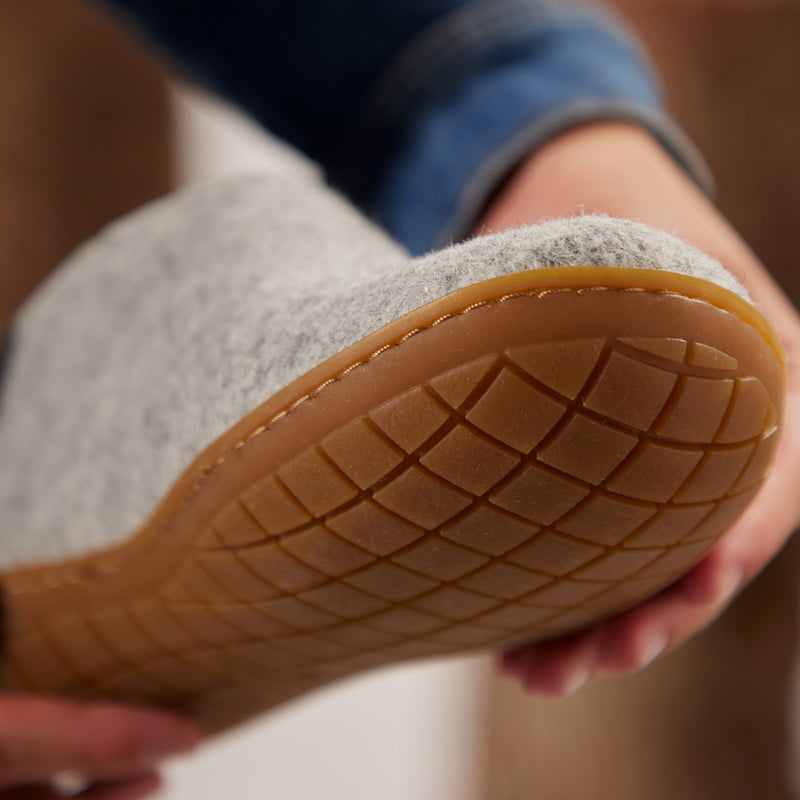 glerups Shoe with natural rubber sole - honey Shoe with rubber sole Grey
