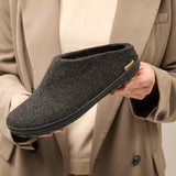 glerups Slip-on with natural rubber sole - black Slip-on with rubber sole Charcoal