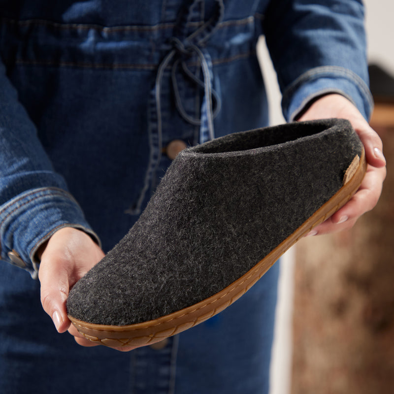 glerups Slip-on with natural rubber sole - honey Slip-on with rubber sole Charcoal
