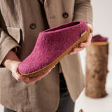 glerups Slip-on with natural rubber sole - honey Slip-on with rubber sole Cranberry