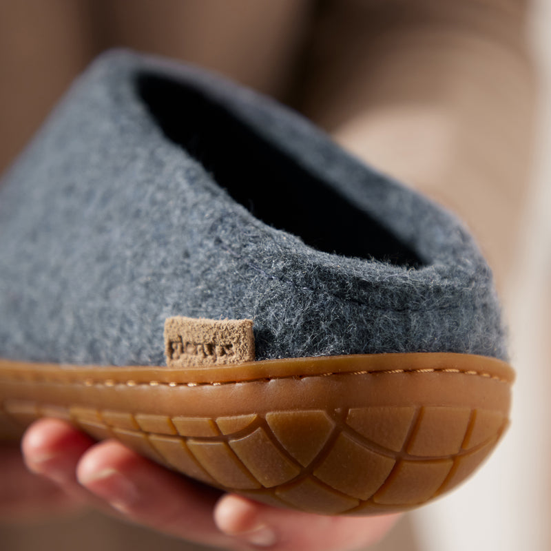 glerups Slip-on with natural rubber sole - honey Slip-on with rubber sole Denim