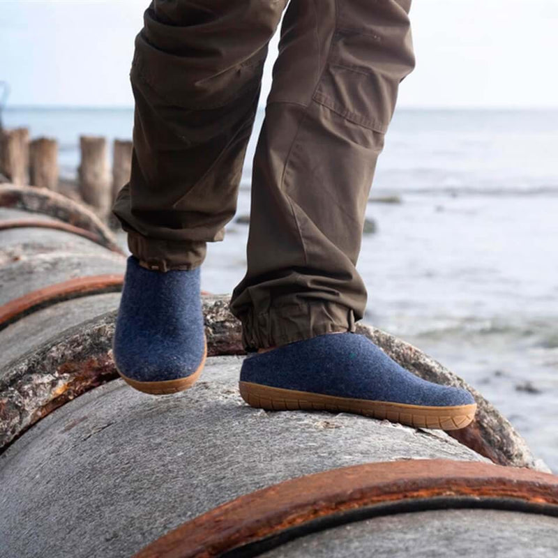 glerups Slip-on with natural rubber sole - honey Slip-on with rubber sole Denim