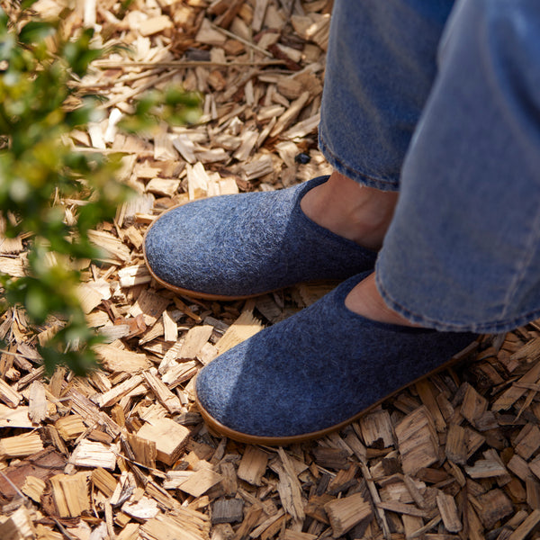 glerups Slip-on with natural rubber sole - honey Slip-on with rubber sole Denim